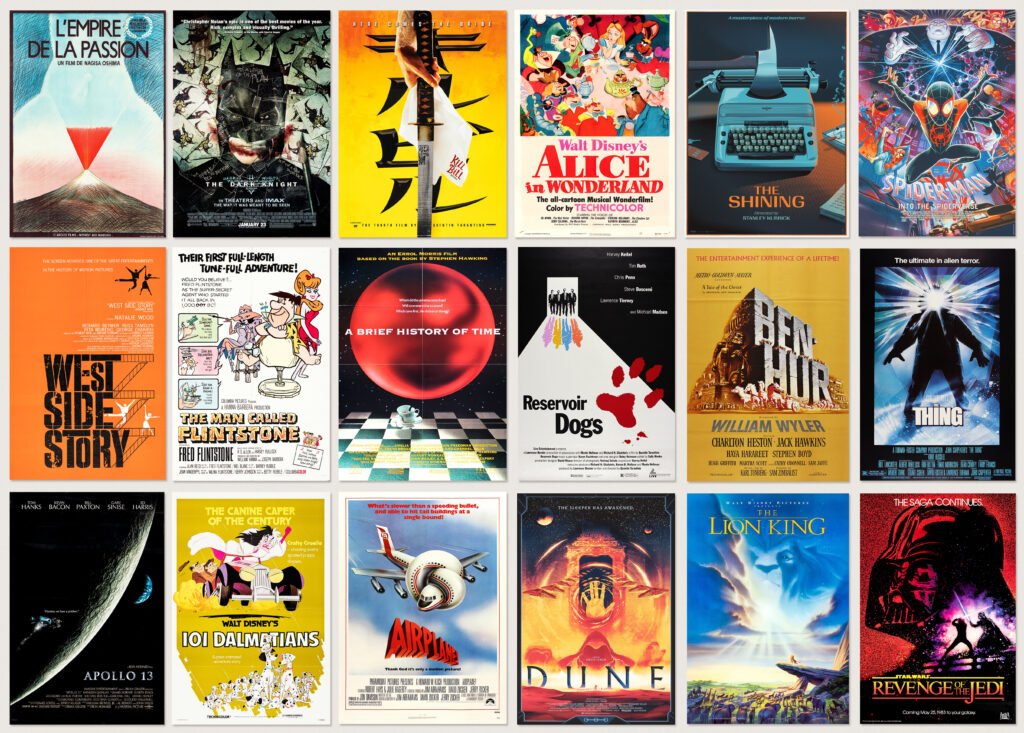 different movie posters